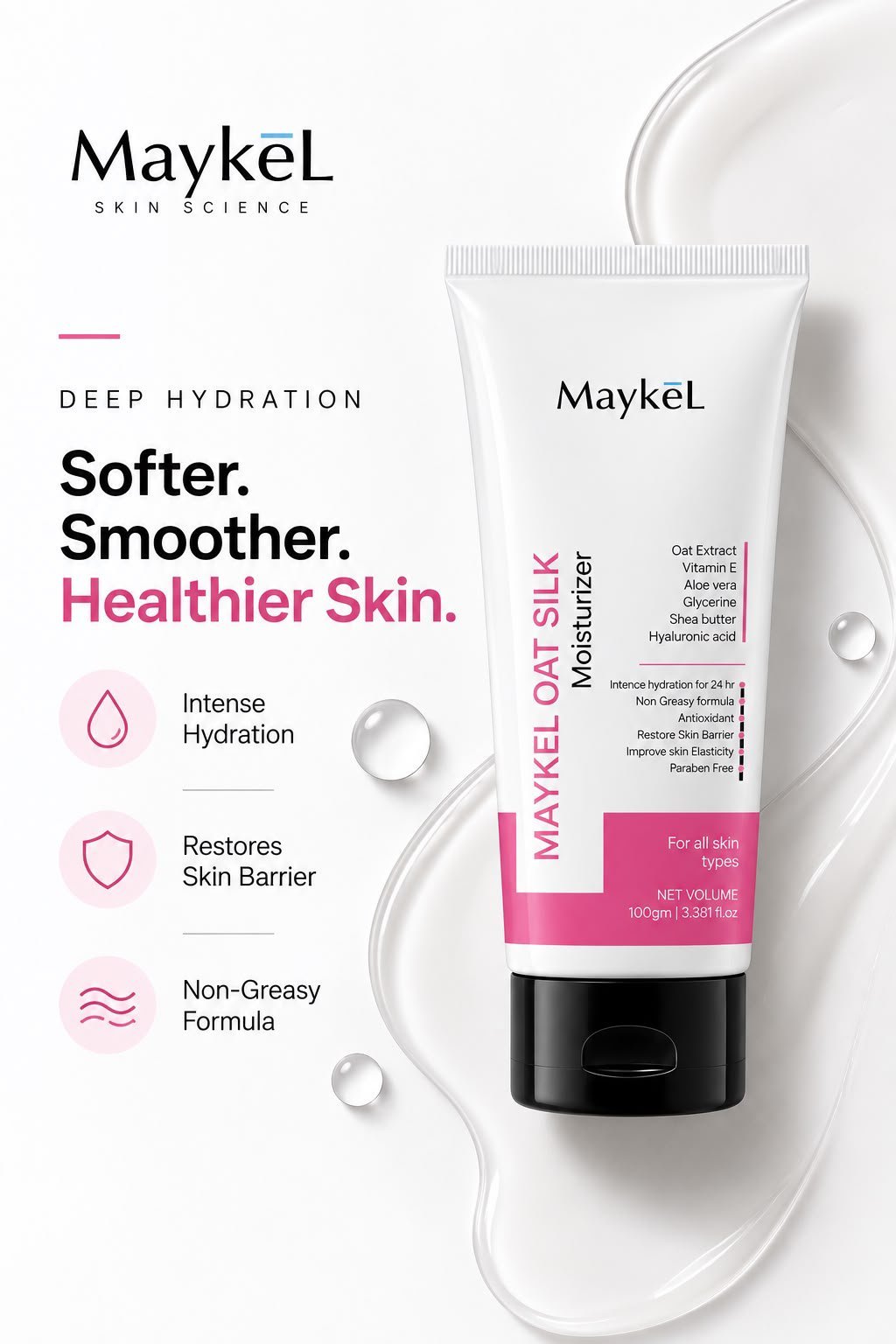 Maykel Oat Silk Moisturizer (100 GM)